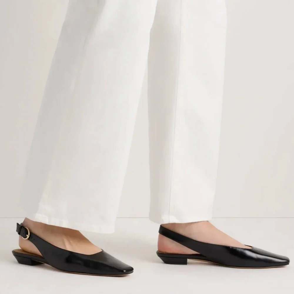 (NWT) Quince Italian Leather Slingback Flats with Ortholite® insole in Size 6.5 - Picture 5 of 9